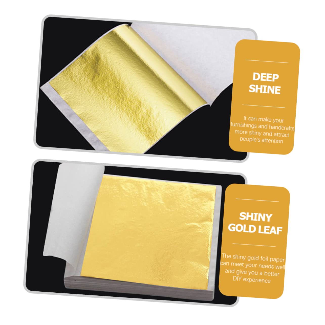 DOITOOL 900 Blatt Teiliges Imitations Goldfolie Blattgold in Gold Roségold und Silber Glänzende Bastelfolie für DIY Handwerk Malerei Vergoldung und Dekoration Leicht Anzuwenden Sicher und