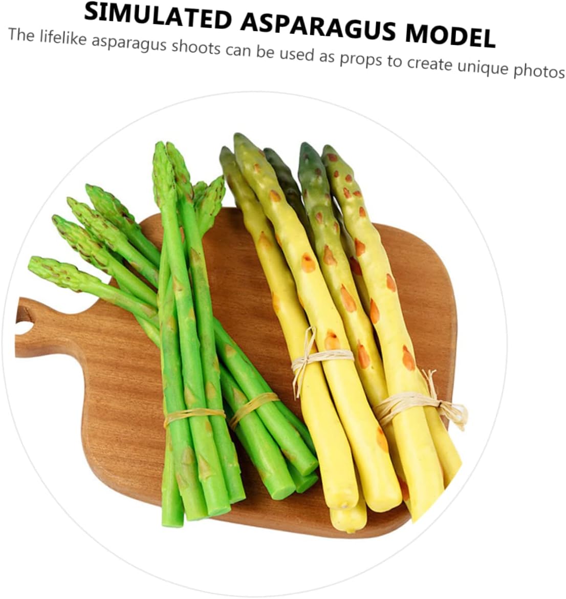 16pcs Rustic Kitchen Decor Artificial Asparagus Model Realistic Photo Props Asparagus Showcase for Restaurant