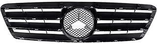 DUQYDM Barbecue de Voiture Avant pour Mercedes pour Benz W203 C200 C230 C240 ​​C320 2001-2007 C Classe Noir Chrome W203 Upper Grill