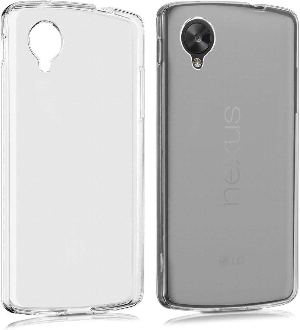 kwmobile Crystal Case Compatible with LG Google Nexus 5 - Soft Flexible TPU Silicone Protective Cover - Matte Transparent