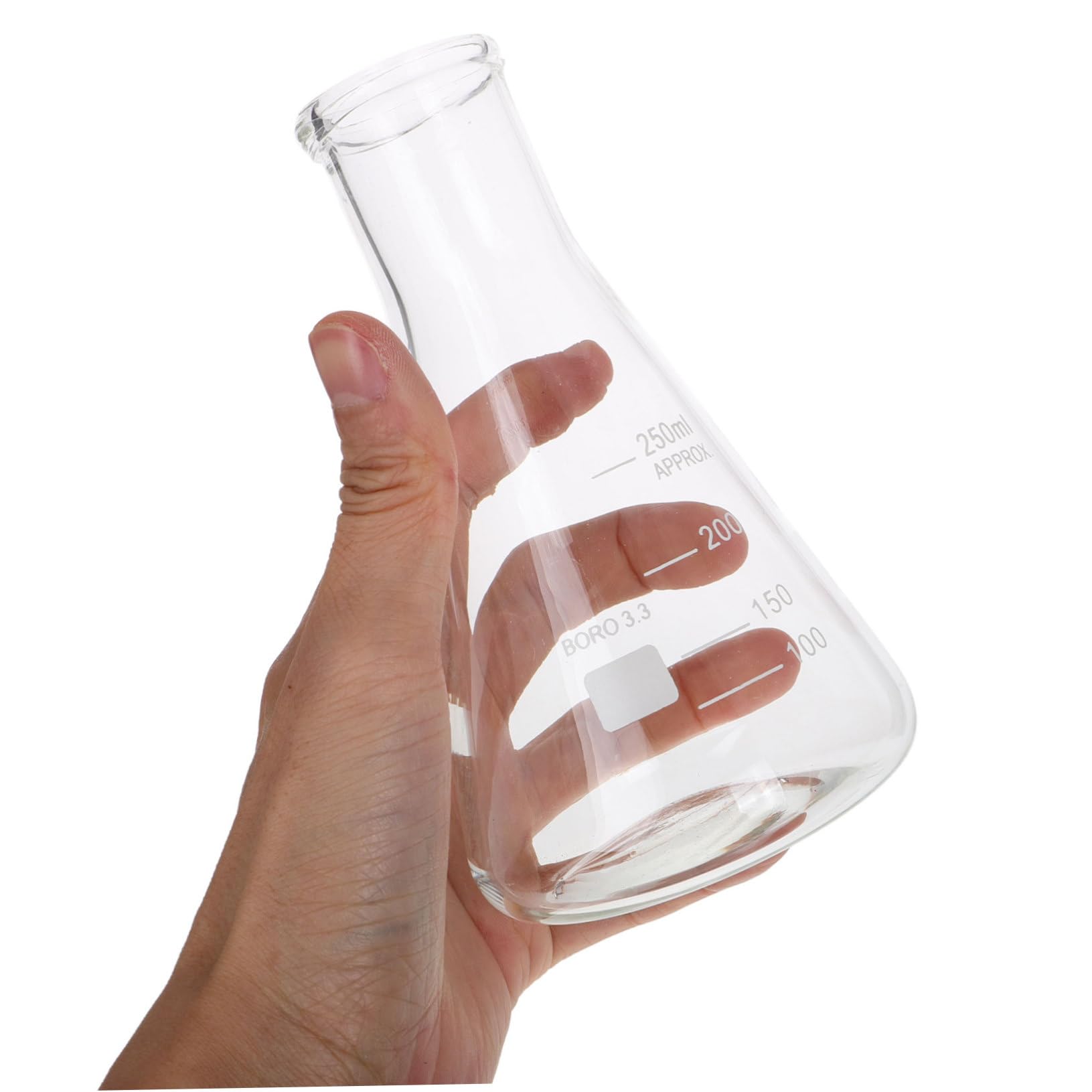 Erlenmeyer Graduados Juego de 5 Matraces de Vidrio de Borosilicato Capacidad 50 Ml a 1 L Resistencia Alta Temperatura Base Triangular para Laboratorio Químico