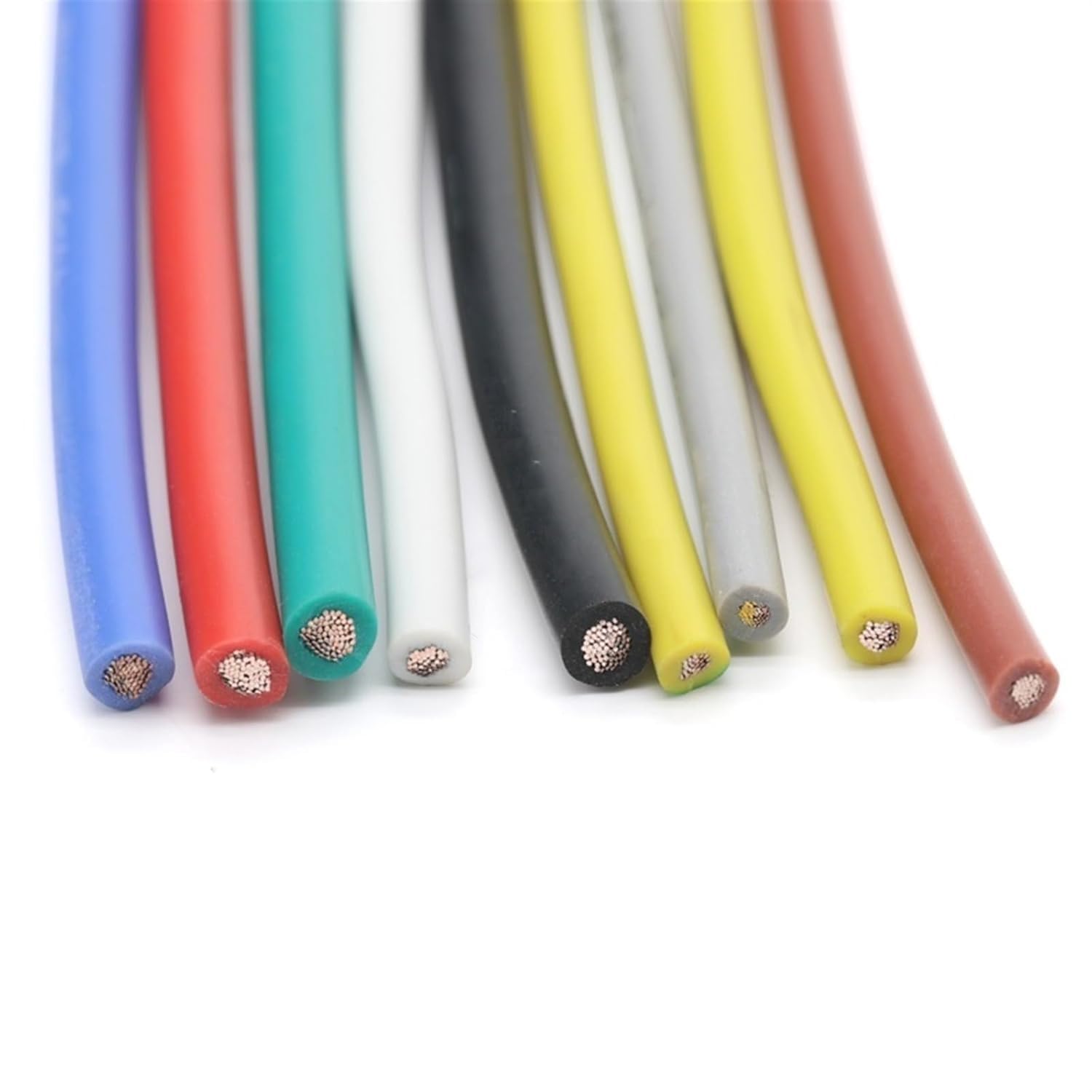 Cable Cable de Silicona Flexible UL3135 2 Metros, Resistente a Altas temperaturas, Cable electrónico Cobre Blando, Conector 30 AWG a 12(Yollow,12AWG)