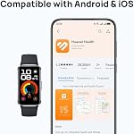 HUAWEI Bande 10 Smartwatch avec surveillance de la condition physique assistée par l'IA, analyse du sommeil pro-niveau, assistant de bien-être émotionnel, conception métallique simplifiée, compatible avec iOS Android, Noir mat