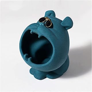 灰皿 ホームクリエイティブ犬の形の灰皿バー/リビングルーム/デスクトップ 4 インチ大容量灰皿オフィスコーヒーテーブル灰皿 屋外用灰皿 (Color : Blue)