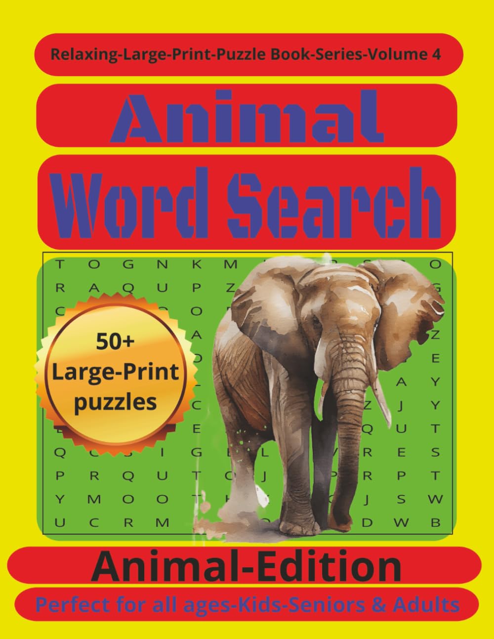 Animals Word Search Puzzles: 660 Animal Names | Large Print | Relaxing Brain Games for Adults and Seniors