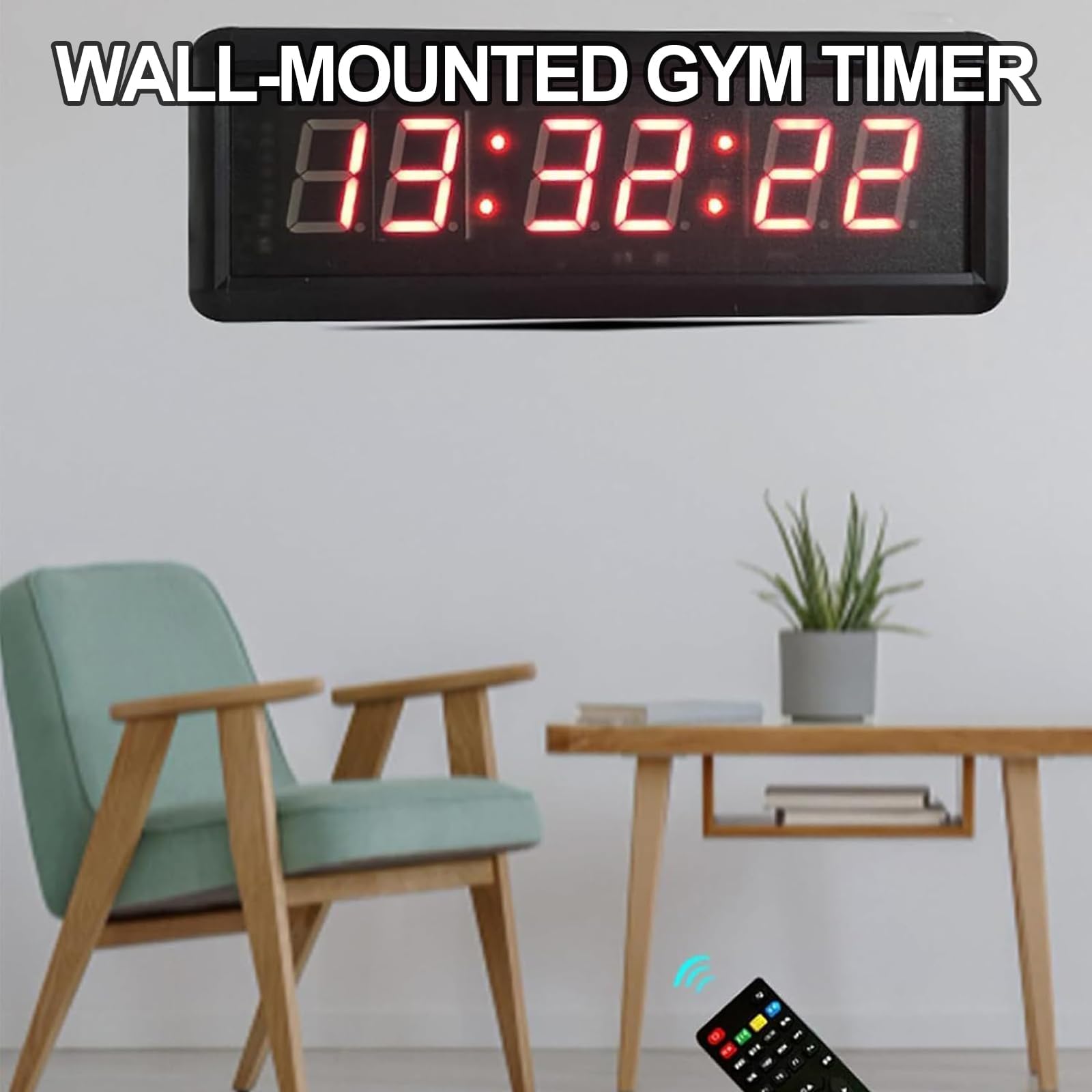 Temporizador LED de cuenta regresiva de entrenamiento de intervalos con cronómetro y alarma, reloj de juego multifunción para carreras de velocidad, fitness, competiciones de debate y entrenamientos