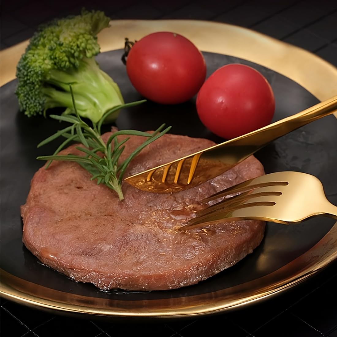 BonZeaL Gold Flatware Set - Luxury Stainless Steel for 12 -6