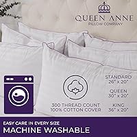 Vista 7 de Almohada de lujo sintética hipoalergénica The Heavenly Down de la colección Hotel Collection de Queen Anne Pillow Co. Hecha en EE. UU.