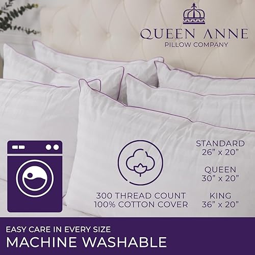 Miniatura 7 de Almohada de lujo sintética hipoalergénica The Heavenly Down de la colección Hotel Collection de Queen Anne Pillow Co. Hecha en EE. UU.