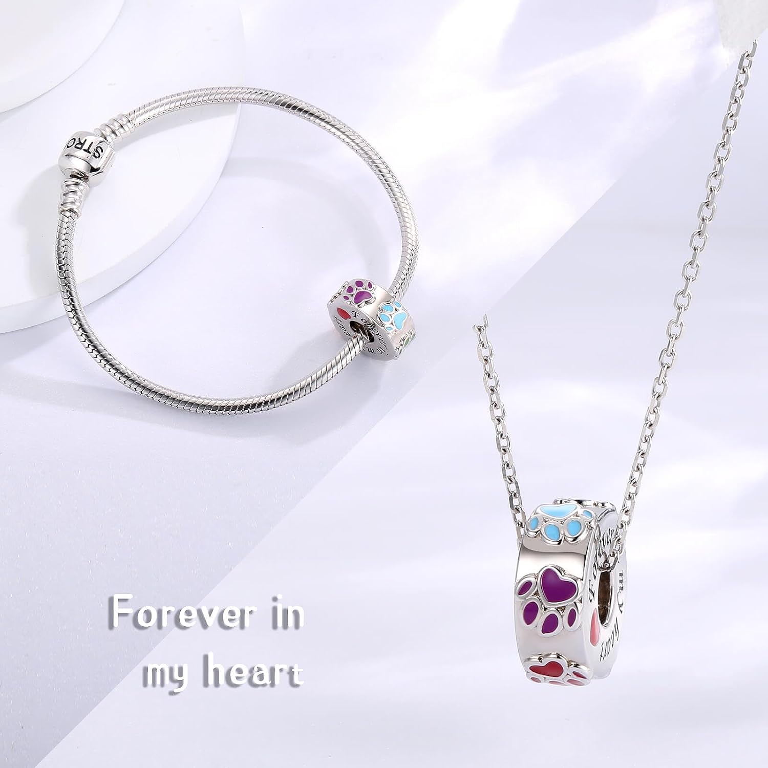 APOTIE Sterling Silver Cremation Urn Bead Charm for Bracelet Holds Ashes Keepsake Pendant Memorial Jewelry Gifts for Women Loss Loved One