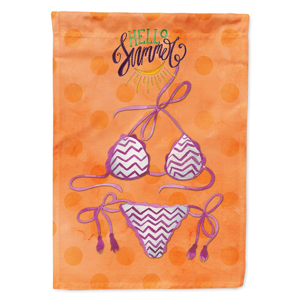 Bikini Swimsuit Orange Polkadot Flag drapeau de maison en toile multicolore large