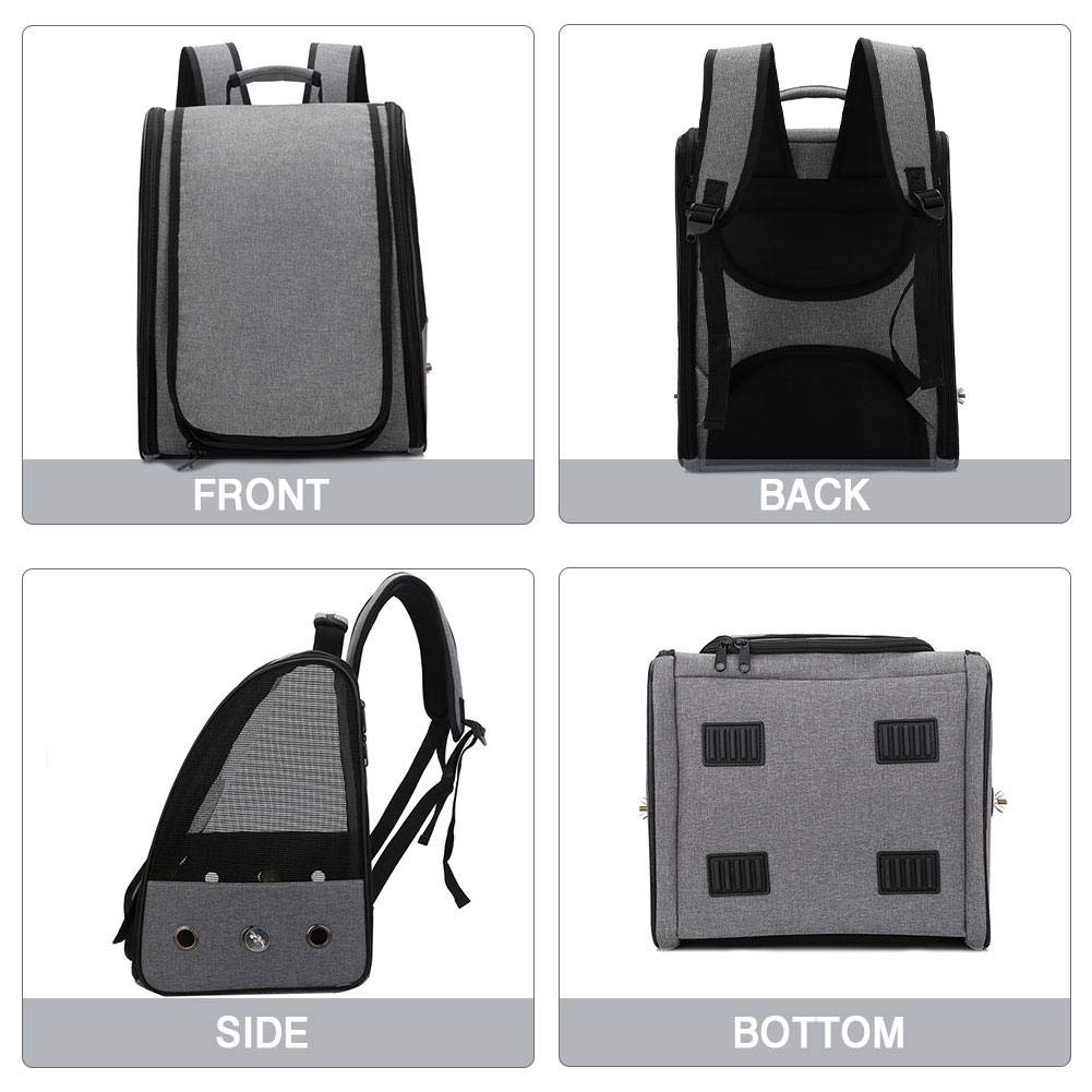 Vogel Transporttasche Papagei Rucksack wasserdichte Leinwand Bird Carrier Backpack Tragbar Vogelträger mit Schiebefach Sitzstange Vogelkäfig Rucksack