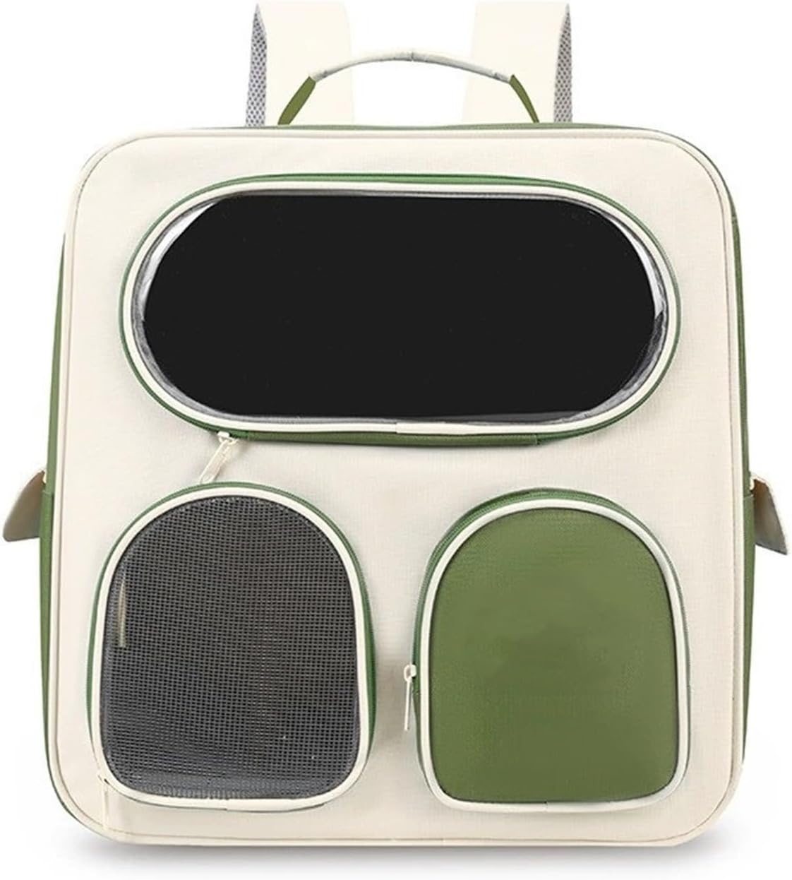 Extra Large Pet Carrier Double Layer Space Cat Carrier with Removable Telescopic Trolley for Multiple Cats Portable Travel Crate(Green)