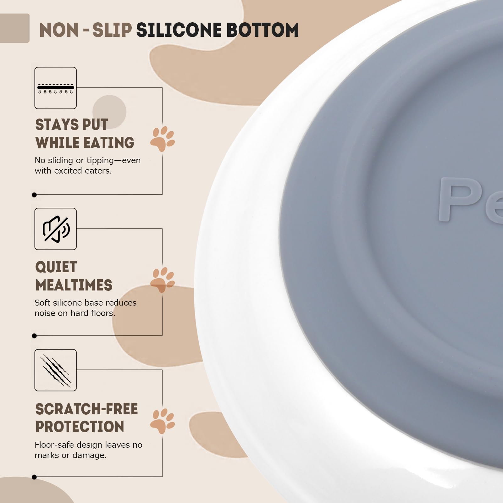 Płaska ceramiczna miska na karmę dla kota, przyjazna dla wąsów miska na karmę dla kota na mokrą i suchą karmę, antypoślizgowa miska dla kotów, z 4 zabawkami dla kotów