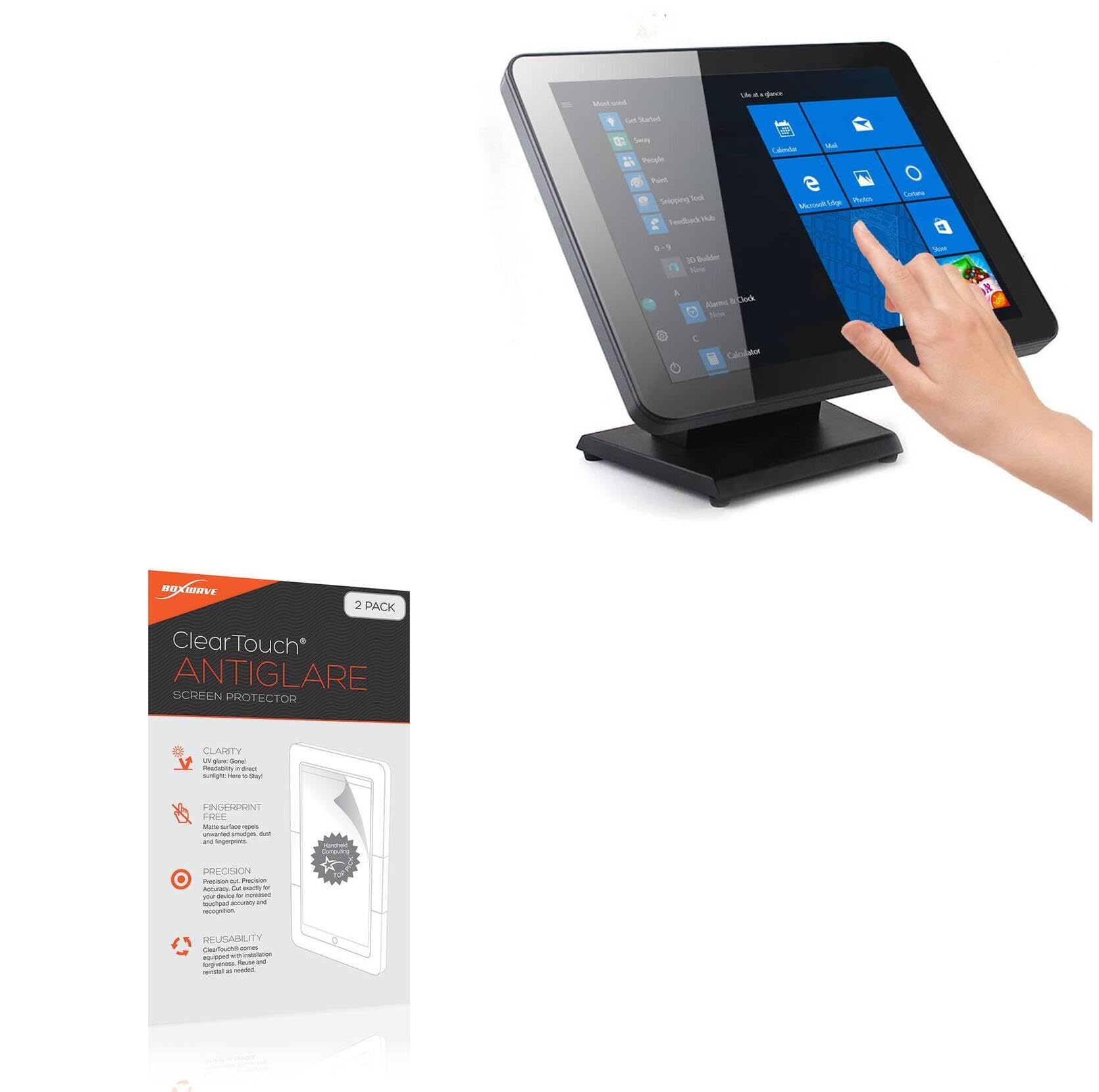 BoxWave Screen Protector Compatible with Angel POS 100601710 - ClearTouch Anti-Glare (2-Pack), Anti-Fingerprint Matte Film Skin