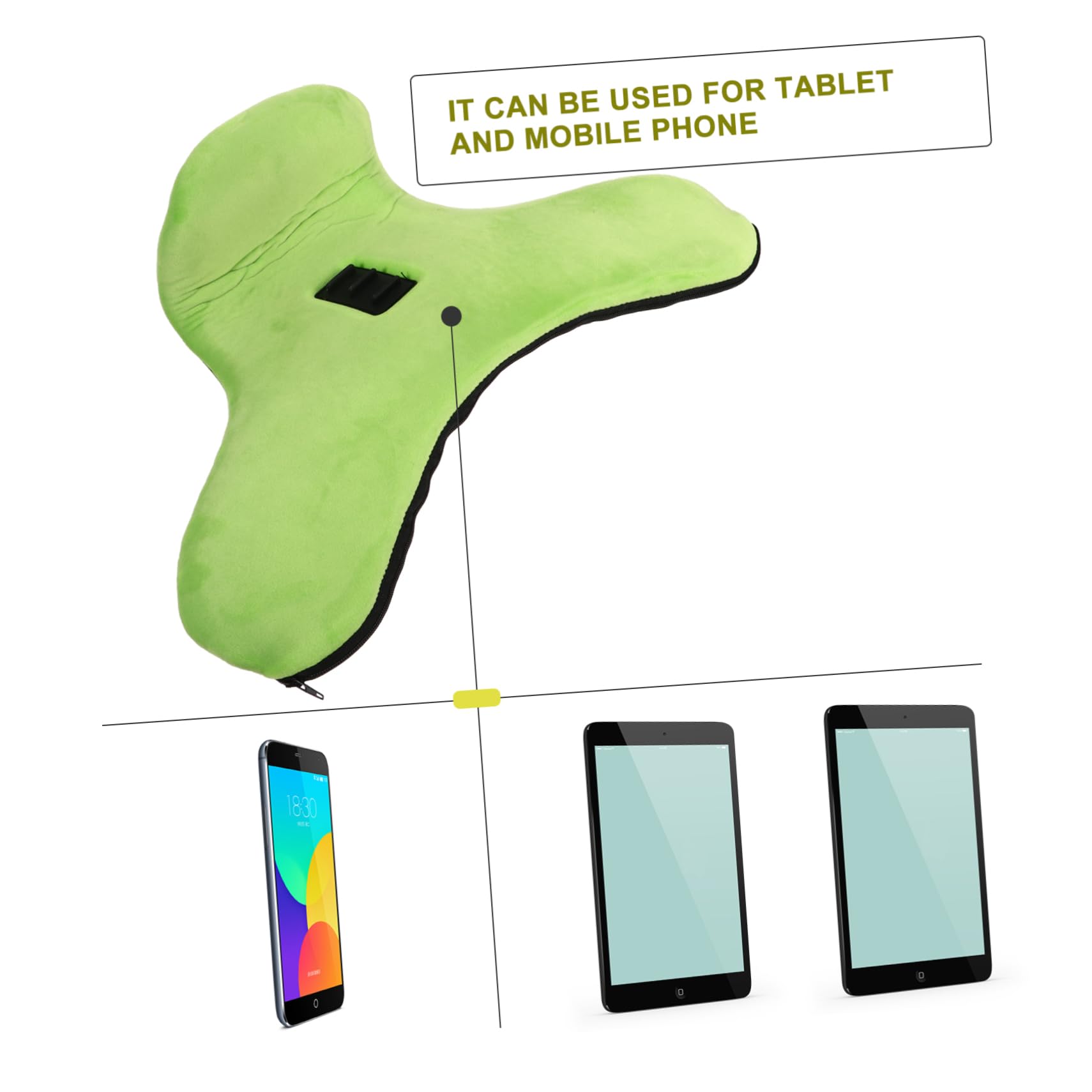 Supporto Tablet Cuscino Verde Regolabile a Tre Posizioni