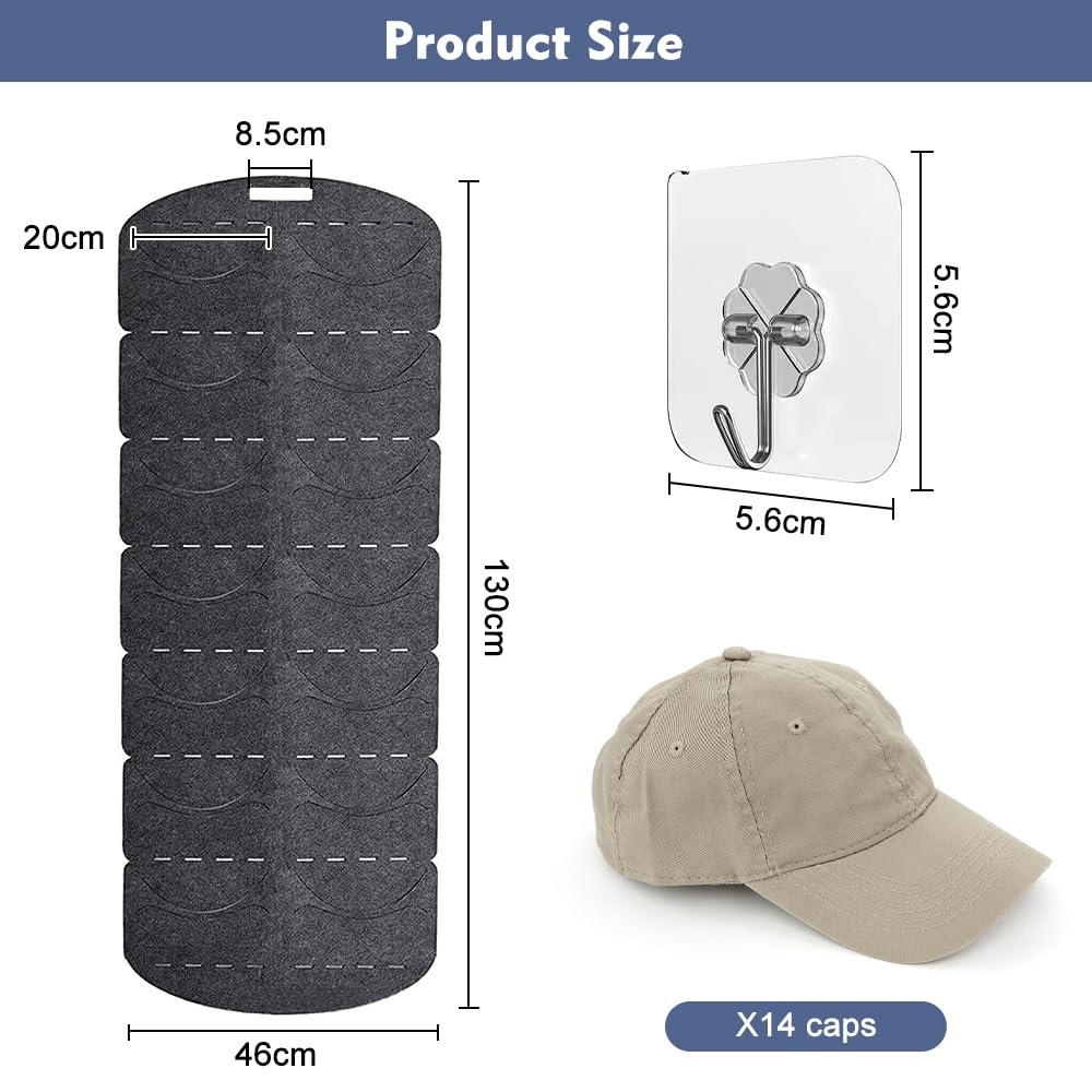 12 Ganci Adesivi Per Cappelli Trasparenti - Porta Cappelli Da Parete Con Nastro Biadesivo - Foto 3