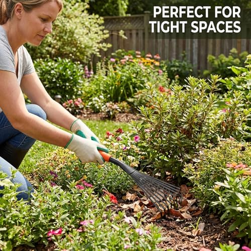 Hand Rake for Gardening with Nine Tines - Image 4