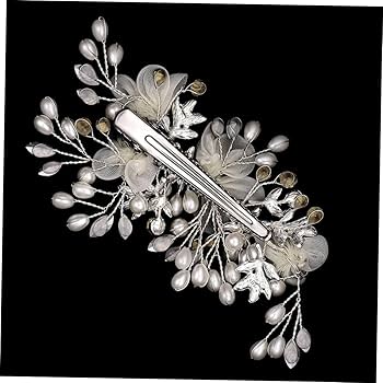 Amazon.com : NOLITOY Handmade Pearl Bridal Flower Headclip Wedding