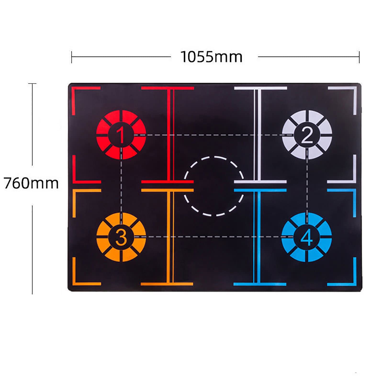 Basketbal Trainingsmat, Antislip Reguliere Trainingssysteemmat, Indoor Stille Dribbelcontrole Sport Extra Voetstapmat Voetgreepmat, Volwassen Maat, 76x106.7x0.2cm