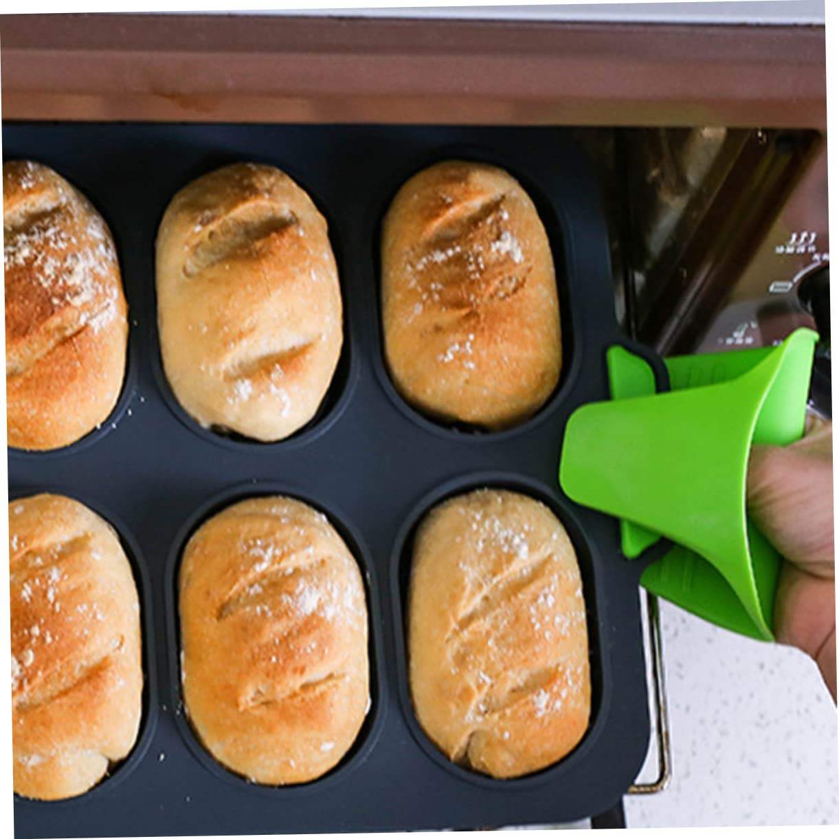 UPKOCH 2pièces Moule à Pain Silicone Antiadhésif Pour Cuisine Salle à Manger Lot De Gris Foncé