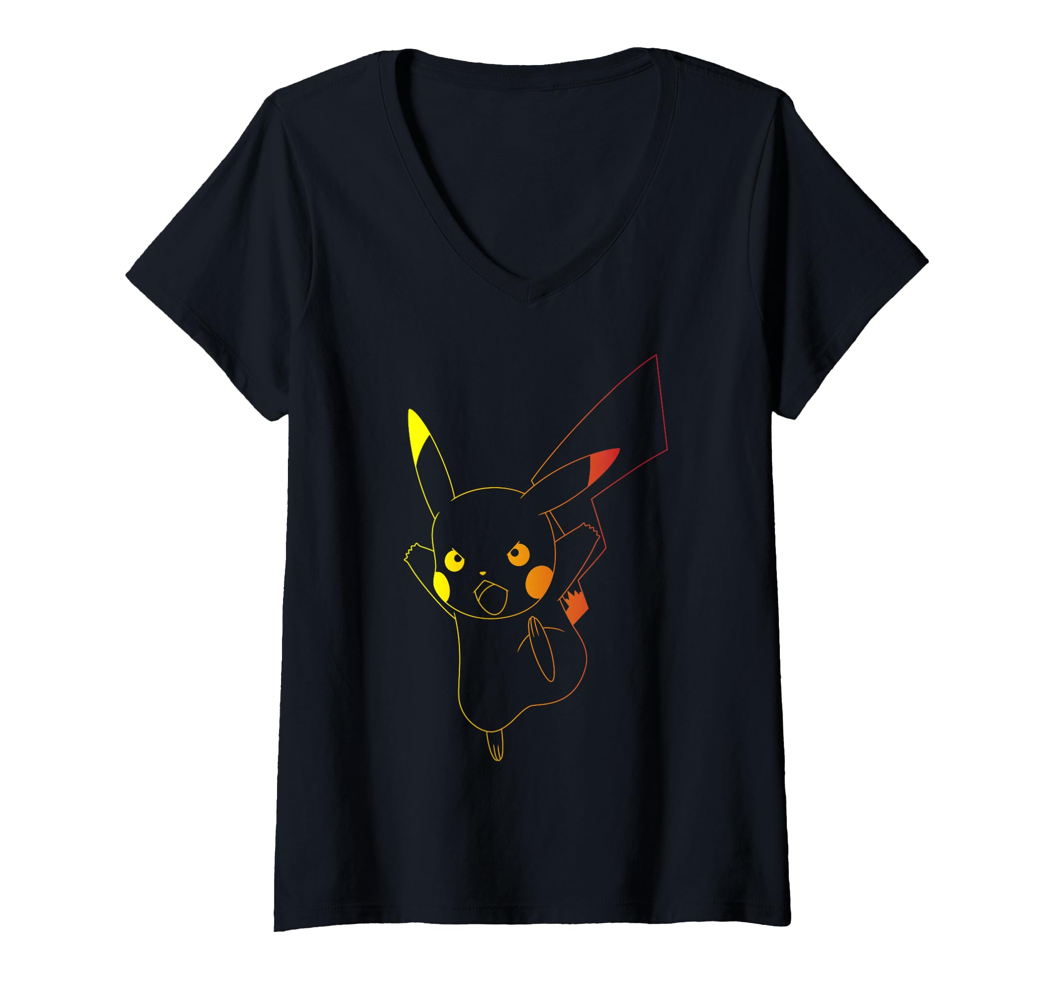 Women's Pokémon Pikachu Ombre V-Neck T-Shirt