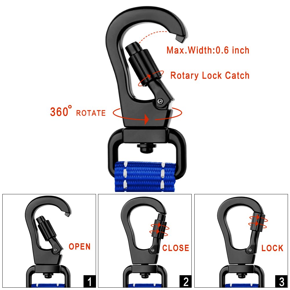 PLUTUS PET Short Dog Lead, Reflective Nylon Padded Handle, Strong Traffic Lead with Carabiner Clip - Image 3