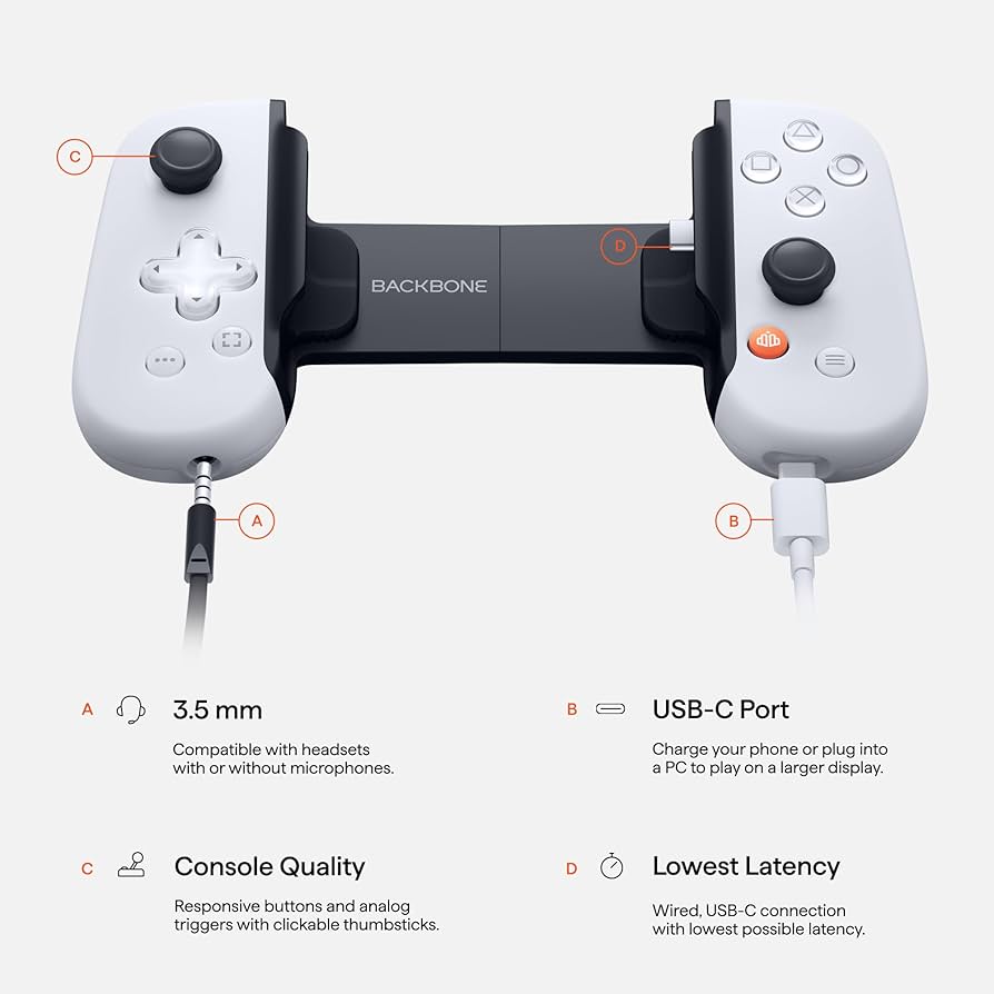 【開封済未使用品】BACKBONE スマホ向け コントローラ ホワイト Amazon.co.jp: BACKBONE One バックボーン ワン PlayStaion