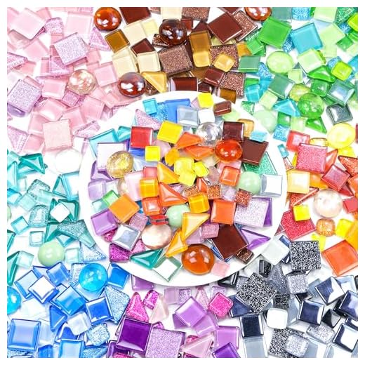 21+ Stunning Glass Garden Art Pieces to Transform Your Outdoor Space 5 LATIIZ Glass Mosaic Tiles Crafts: 300 Pieces Iridescent Pre-Cut Crystal Tile for Garden Decor Stepping Stone Coasters Bird Bath DIY Project for Adults Mom and Kids Family Toddler Activities