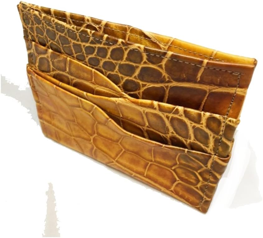 John Allen Woodward Minimalist Genuine Rare Alligator Wallet Slim Front Pocket Wallets