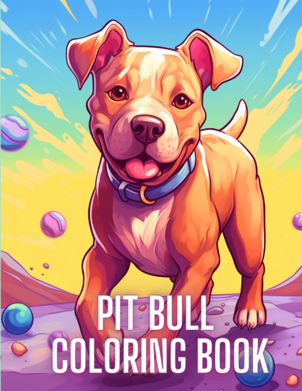 Pit Bull Coloring Book: A Colorful Celebration of Love, Great for Gifts