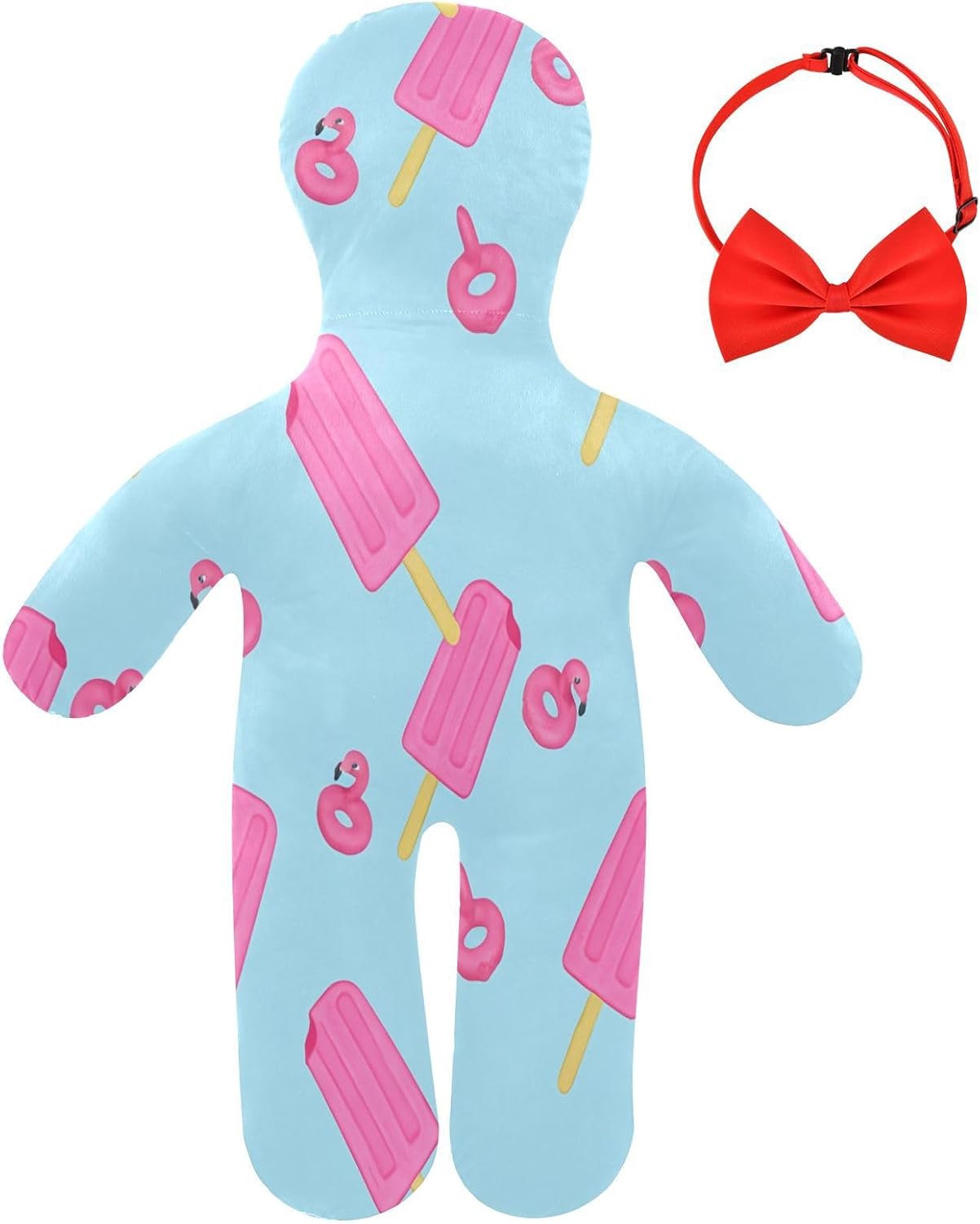 Flamingo and Ice Cream Human-Shaped Pillow Soft Body Pillows Washable Velvet Pillows for Anxiety Relief Sleeping Cuddling & Support