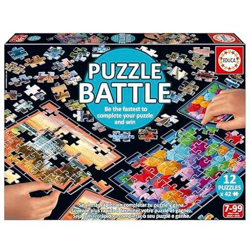 Educa - Puzzle Battle Paisajes, Juego de Mesa Familiar, Una auténtica Batalla de Piezas, Sé el Primero en completar tu Puzzle, a Partir de 7 años (20121) | Ya disponible en tu tienda friki favorita! En mundofriki.es!