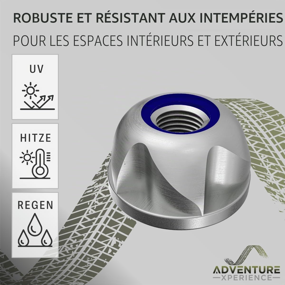 Écrou de sécurité anti-vol M6 M8 M10 M12 en acier inoxydable – autobloquant (4 écrous 1 écrou)