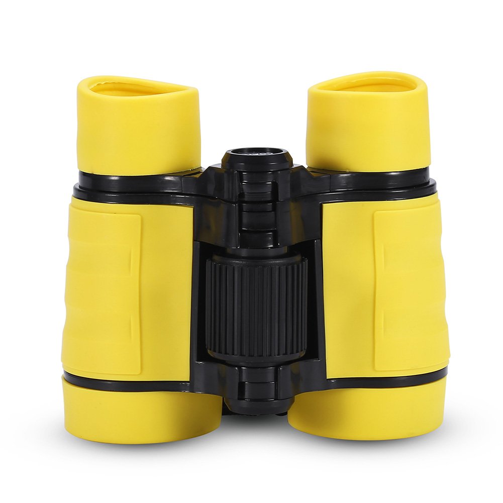 3Colors 4x30 Maginification Child Kid Outdoor Birding Binocular Children Telescope Toy Gift Binocular Telescope Children Toy Telescope (Yellow)