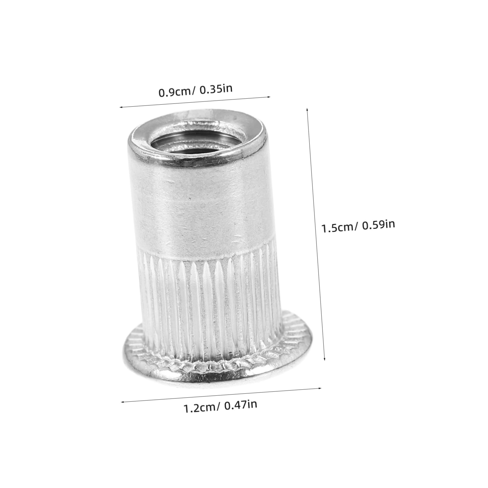 ARTIBETTER 120pcs Stainless Steel Flat Head Knurled Rivet Nuts High Strength Fasteners Easy Installation for DIY Projects Industrial Applications Durable Versatile Rivet Nut Kit