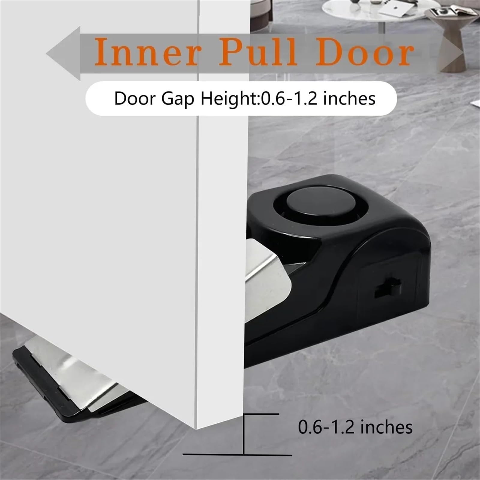Tope Para Puerta Con Alarma Bloqueador de puerta cuña Alarma parada seguridad(1Pc Without Battery)
