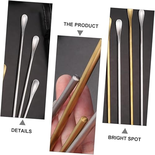 Miniatura 2 de Cuchara de hielo Cuchara para mezclar café, bebida, jugo de fruta, bebidas, cuchara, mezclador de jugo, cuchara de té helado, cuchara de acero