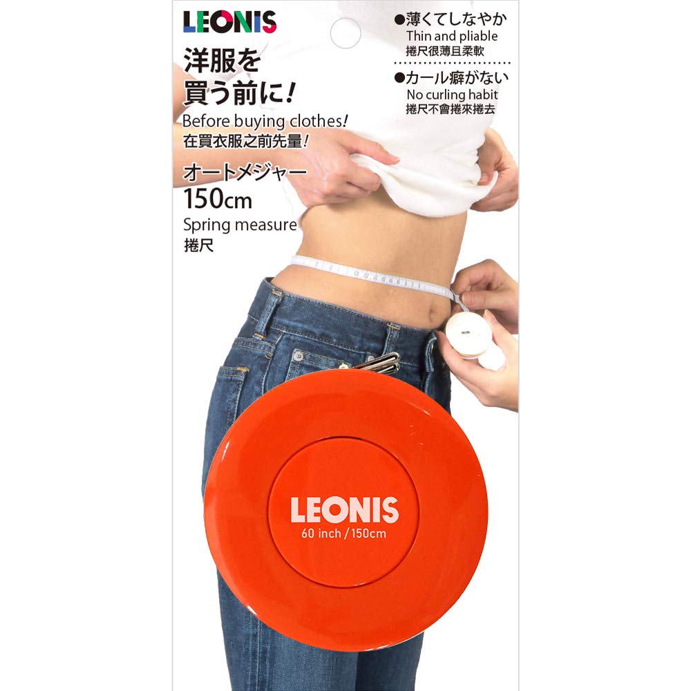 Spring Tape Measure 60 inch / 150 cm Orange [ 91024-3pcs ] — image 1