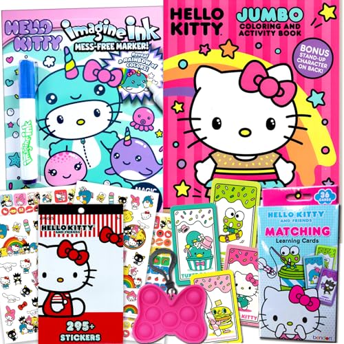 Hello Kitty Coloring Books and Sticker Super Bundle Set for Kids - Includes Hello Kitty Coloring Book with Stickers and More
