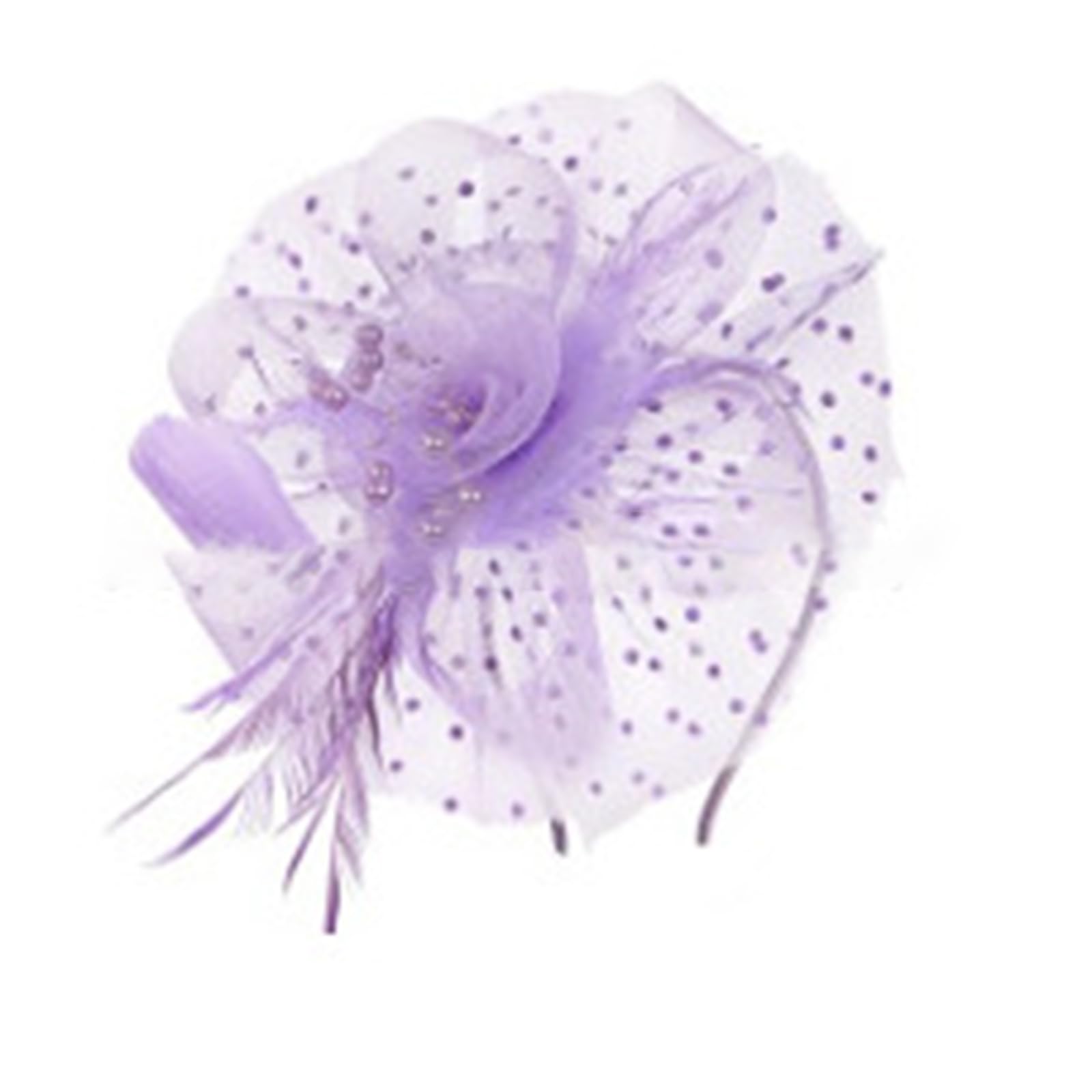 Fentency Feathered Headpiece Women Mesh Hat Hair Band Headband Wedding Accessories Feathered Headband Hat Party Hairpiece
