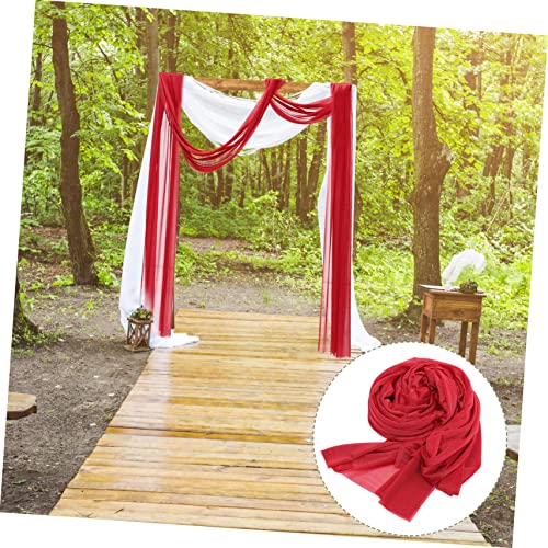 Cortinas de gasa para bodas y decoración elegante de fondos de altar 3