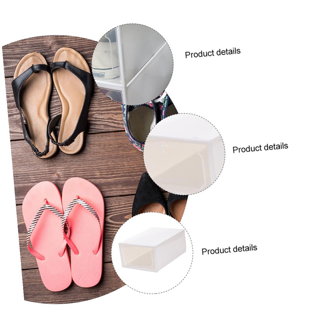 BESTYASH Scatola Portascarpe Trasparente 6 Pezzi Contenitore Impilabile in Resistente Design Cassetto per Organizzazione Scarpe