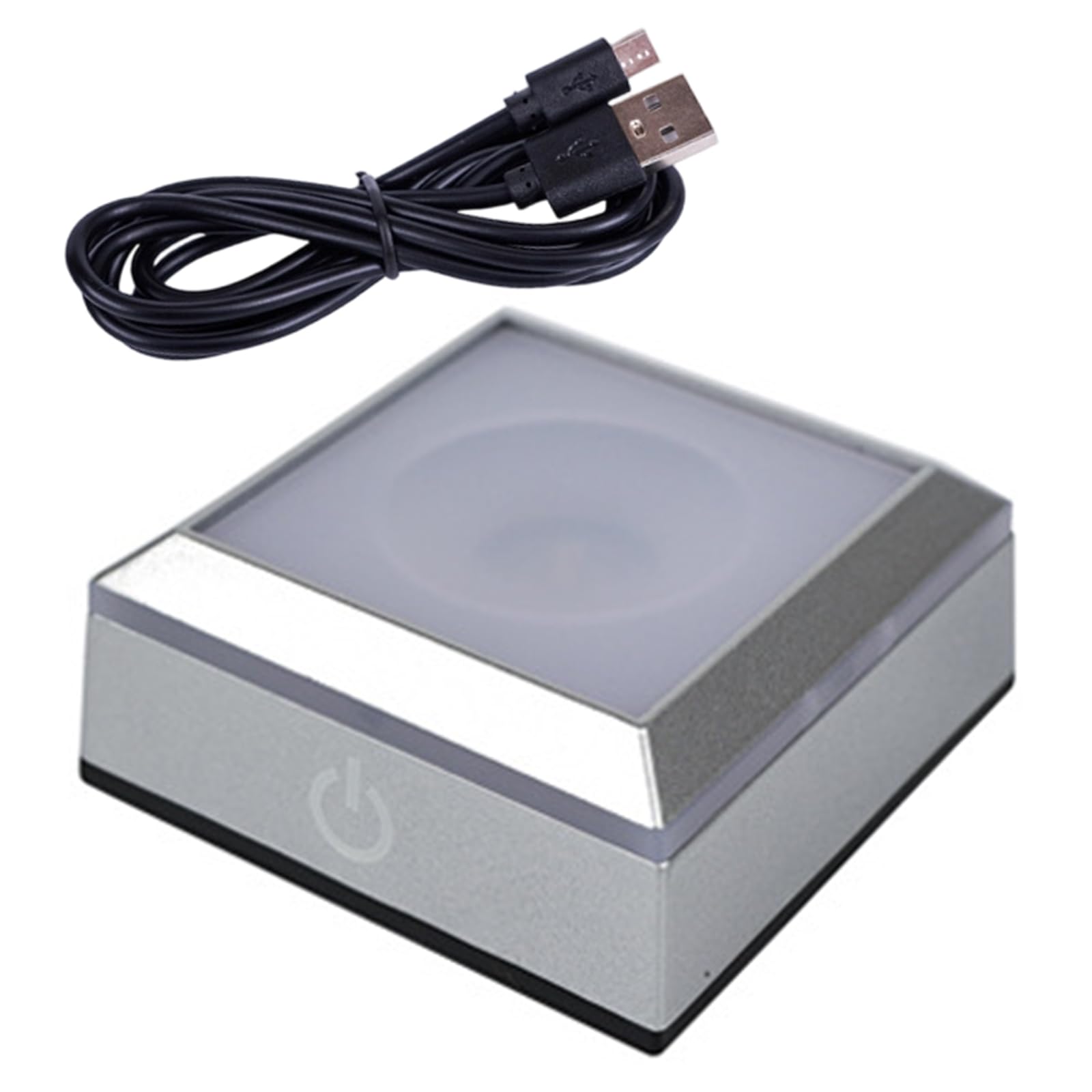 Kalttoy Portable ABS Crystals Light Base for Jewelry Exhibits Featuring Touch Sensitive Dimmable LED and Low Temperature Atmospheres Lamp