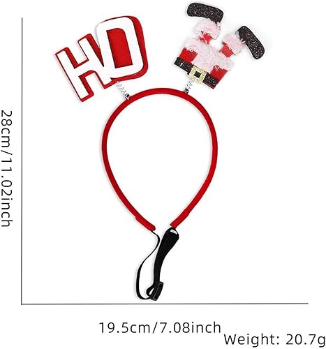 Miniatura 3 de Elegant little tail 2 diademas de Navidad para perro, accesorios para cachorros para perros pequeños y medianos, tocado de cuerda de pelo de