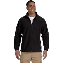 Harriton Men's Tall 8 oz. Full-Zip Fleece 2XT BLACK