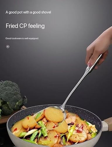 Premium 7-Piece Gold Kitchen Utensil Set with Stand, Stainless Steel Cooking Tools- Countertop Rotating Stand, Spatula, Ladle, Skimmer, Turner, Pasta, Large Spoon, Luxury Brass Kitchen Accessories - Image 6