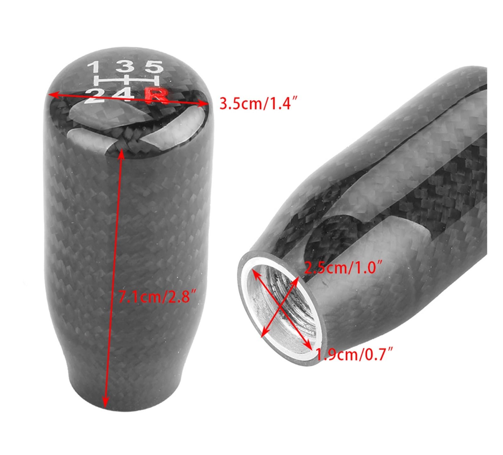 Pomelli leva cambio Leva Del Cambio Manuale Universale A 5 Velocità Con Pomello Del Cambio Cilindrico Con Adattatore Da 8 Mm 10 Mm 12 Mm