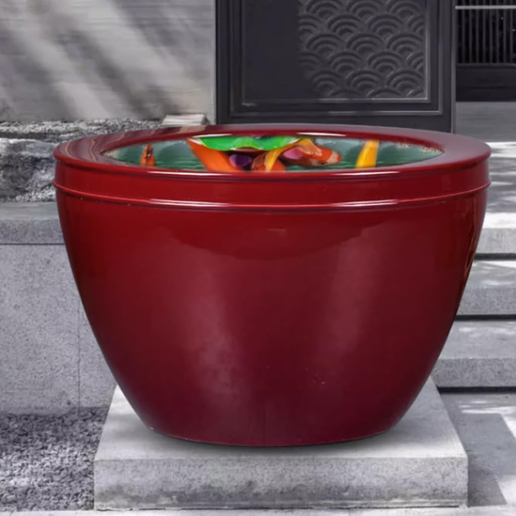Tanque Peces Acuario Patio al Aire Libre, jardín, Lirio de Agua, Planta Loto, Lavabo, Sala Estar, Pasillo, decoración, pecera | 41cm