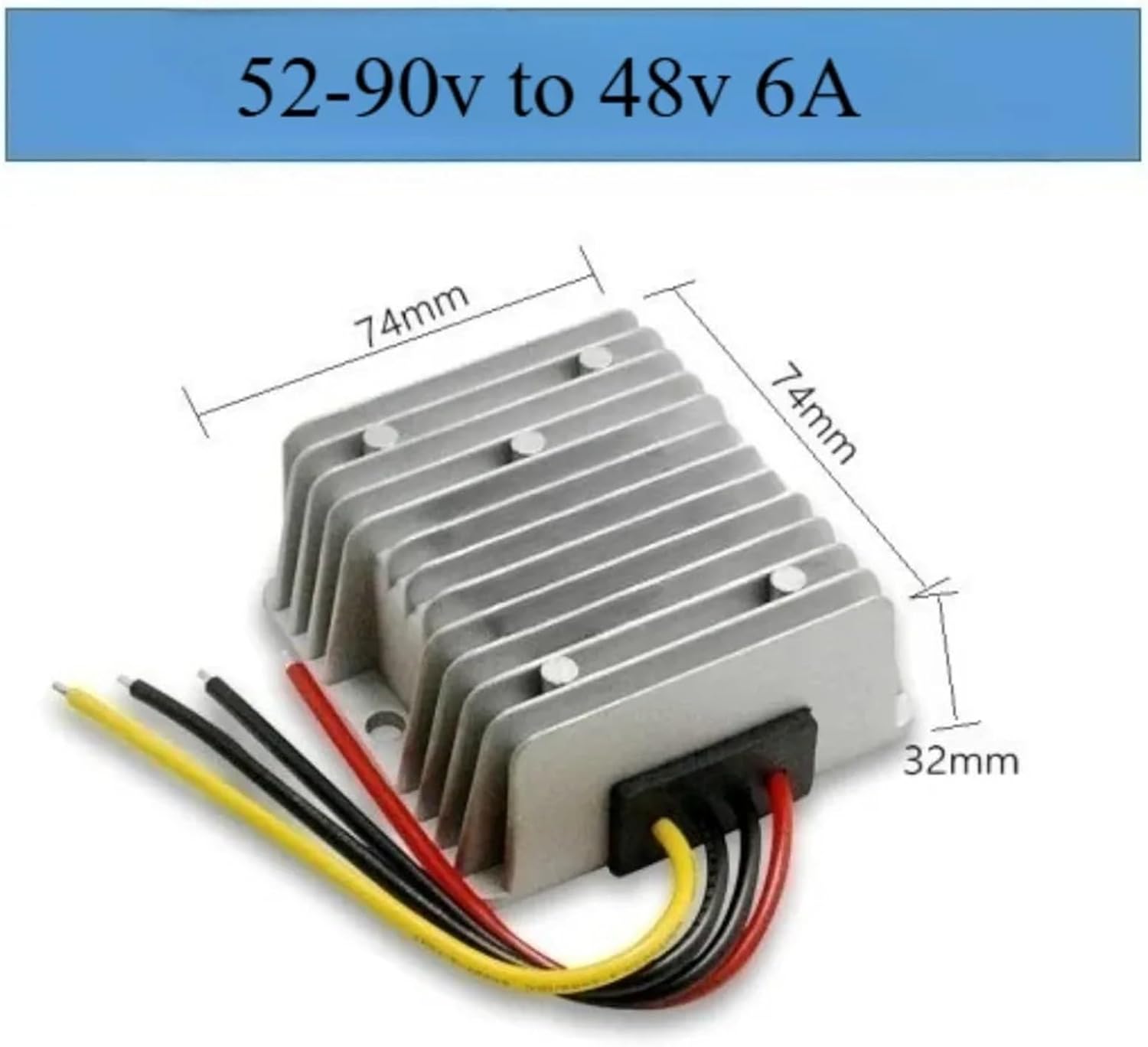 1pc 52-90v to 48v 1A 2A 4A 6A 10A Converter Step Down Automotive Regulator Voltage Regulator for Car Device Efficiency(52-90v to 48v 2A)